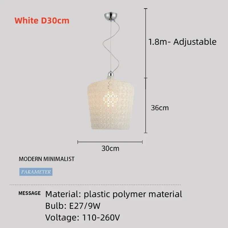 lustre italien moderne creux décoratif avec lumières led acryliques - vue 16 sur 16