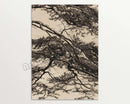 triptyque vintage branche de pin art mural décoration intérieure