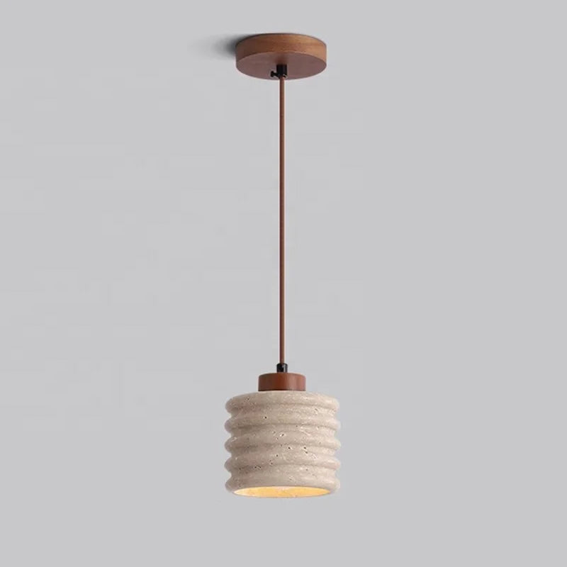 suspension wabi-sabi cave pierre décoration intérieure design bois