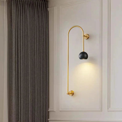 applique murale art déco en cuivre style minimaliste pour intérieur - vue 3 sur 8