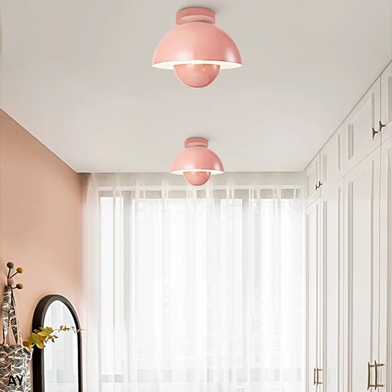 plafonnier LED moderne pot rond coloré - vue 4 sur 12