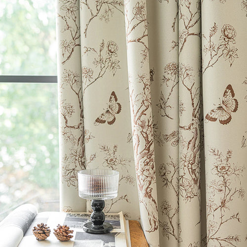 Rideau occultant motif floral moderne pour salon chambre - vue 4 sur 7