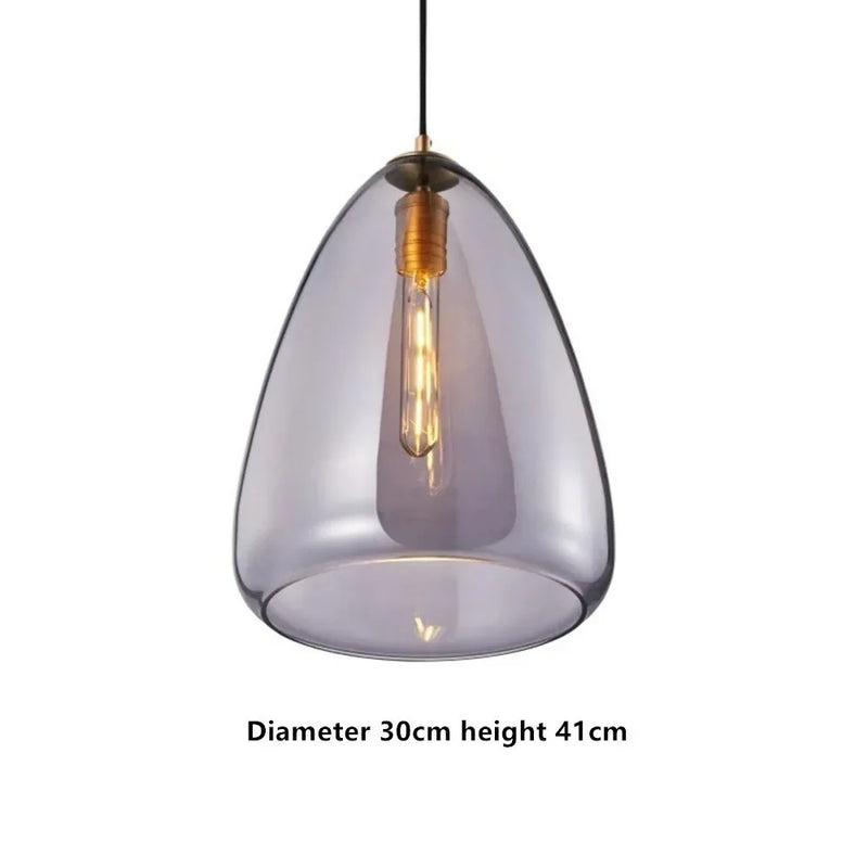 suspension en verre design nordique pour décoration intérieure moderne