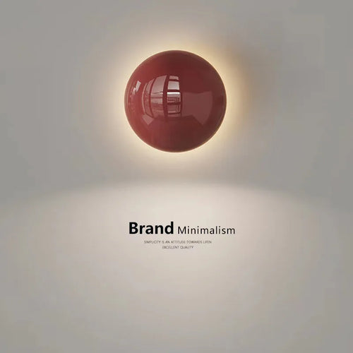 Applique murale led nordique ronde en métal pour décoration intérieure