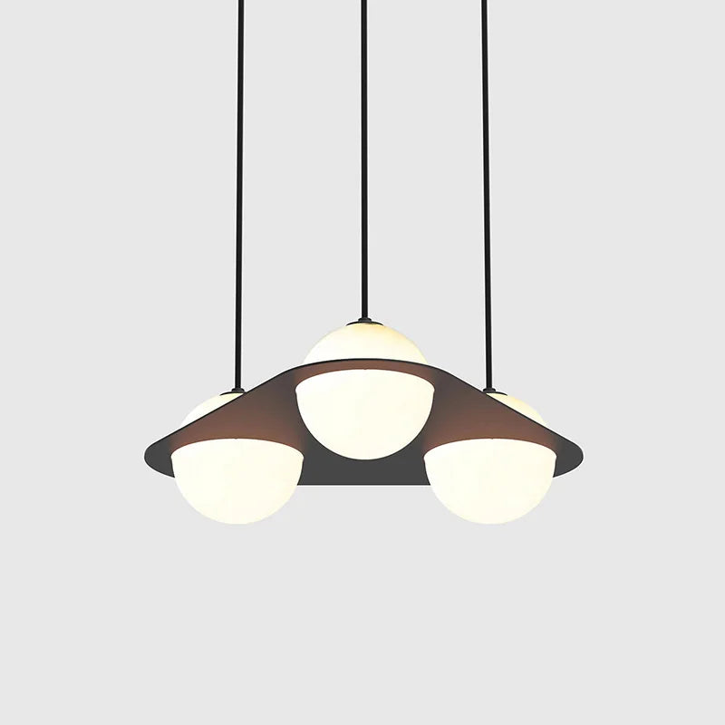 suspension créative minimaliste à géométrie pour espaces commerciaux