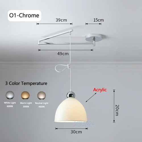 lustre led avec bras réglable pour bar et restaurant - vue 21 sur 25