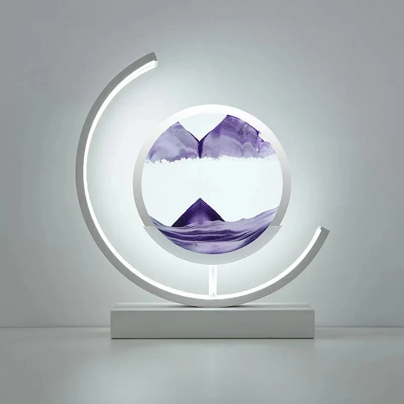 lampe à poser LED art sable pour décoration intérieure dynamique - vue 7 sur 16