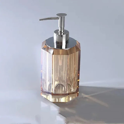 distributeur de savon liquide en cristal transparent pour salle de bain - vue 4 sur 20