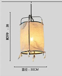 suspension vintage zen art en lin pour décoration intérieure
