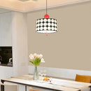 suspension luminaire en métal cylindrique style art déco