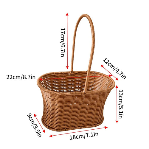 panier de rangement tissé à la main pour jardin et pique-nique - vue 28 sur 27