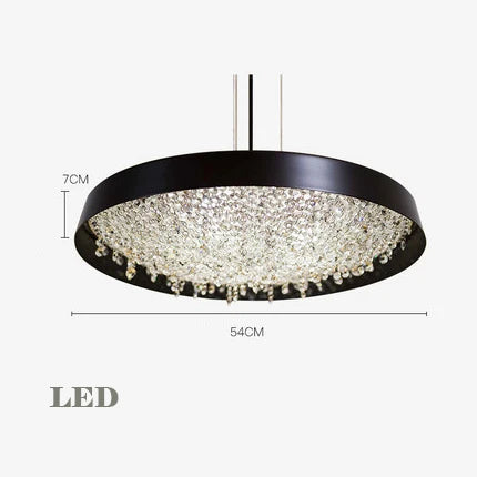 lustre en cristal moderne noir et blanc pour décoration intérieure - vue 7 sur 12