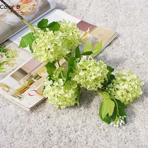 hortensia boule de neige luxe fleurs artificielles pour décoration intérieure - vue 6 sur 6