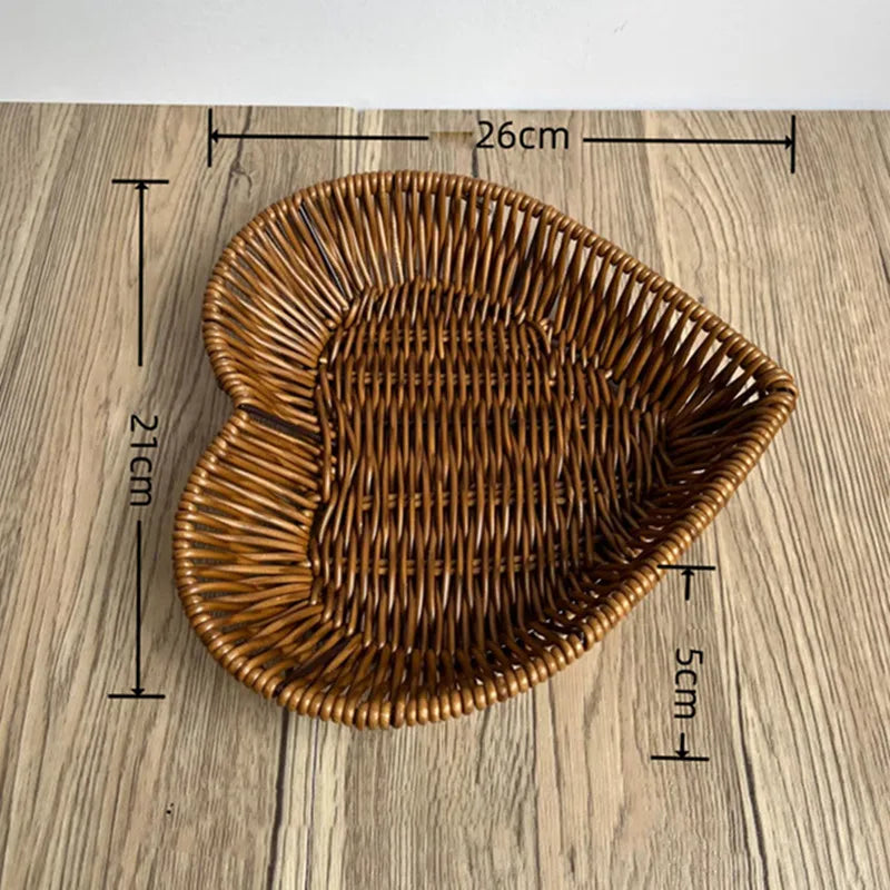 panier en rotin tissé pour fruits et rangement décoratif - vue 7 sur 12