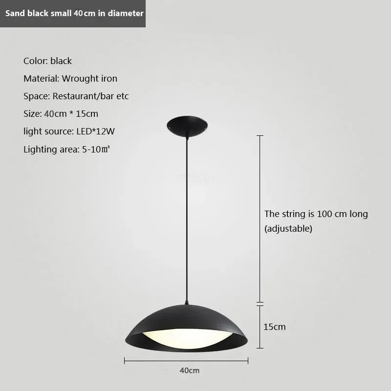 suspension moderne en fer minimaliste pour intérieur