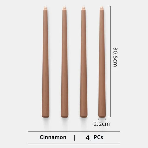 lot de 4 bougies coniques non parfumées pour décoration festive - vue 22 sur 22