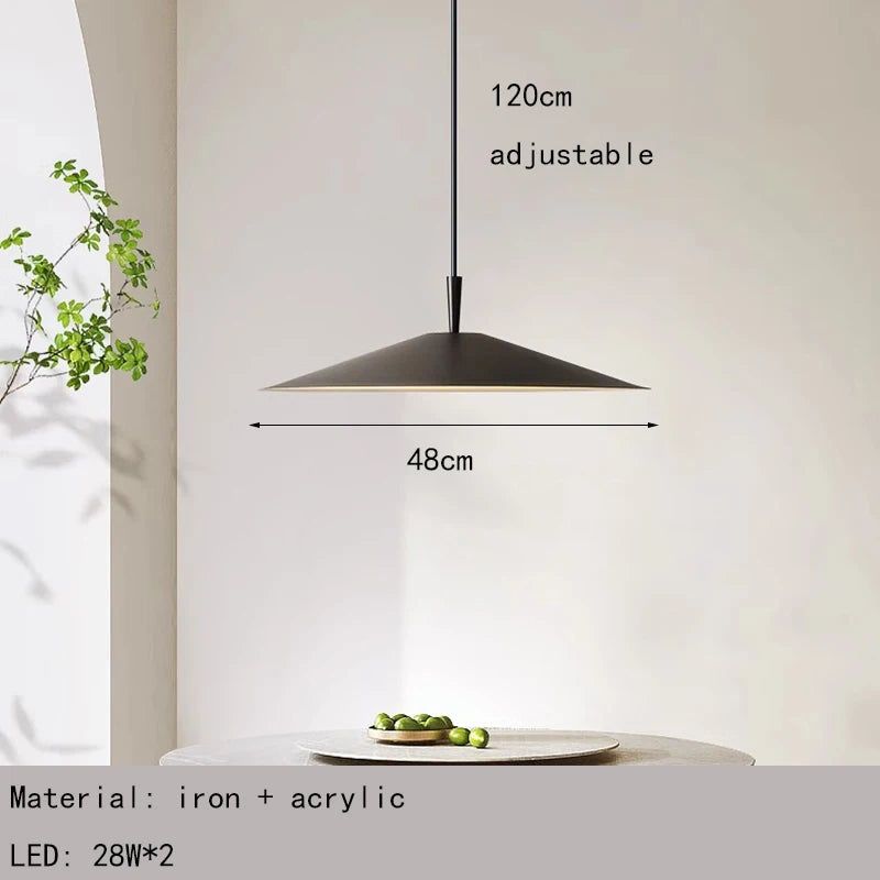 lampe suspension led minimaliste à gradation variable pour bar restaurant