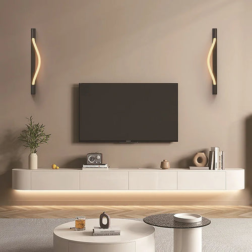applique murale led minimaliste en fibre tissée en silicone souple - vue 4 sur 18