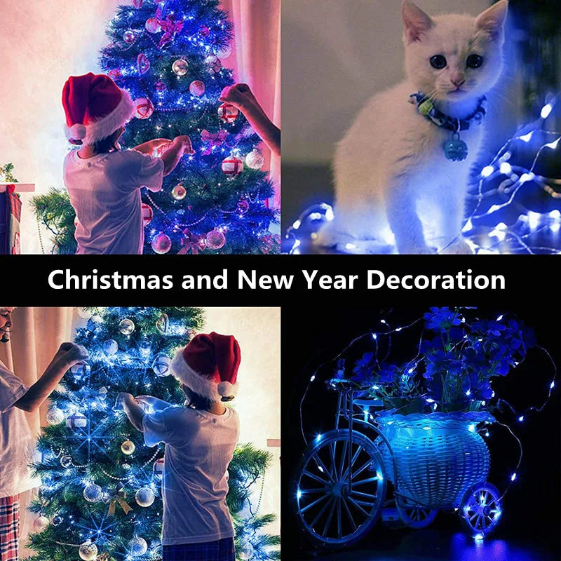 lot de 5 guirlandes lumineuses à led pour décorations festives - vue 5 sur 11