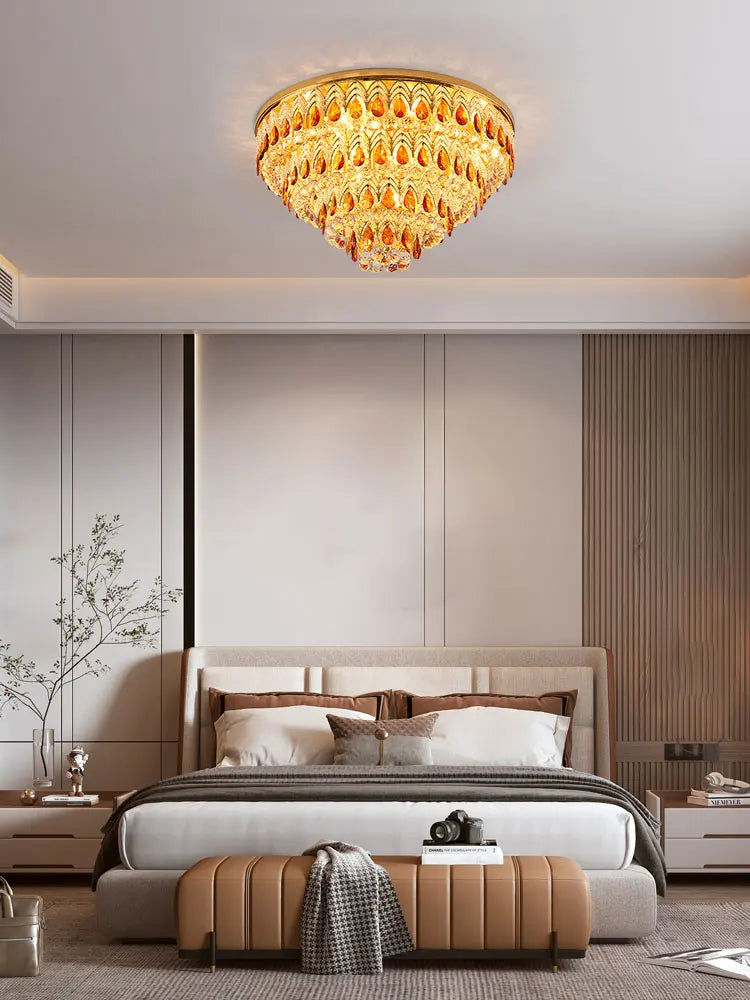 lustre dimmable en cristal design pour intérieur moderne - vue 2 sur 13