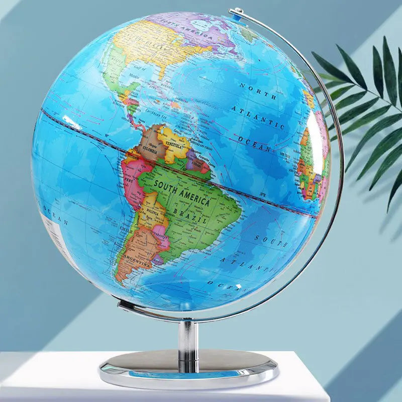 globe terrestre lumineux avec carte du monde éducative - vue 3 sur 10