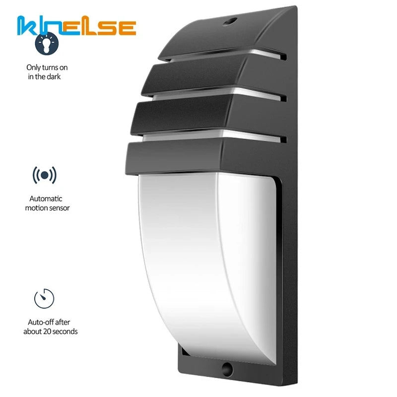 10W 18W LED Wall Light Waterproof Porch Light Modern LED Wall Lamp Radar Motion Sensor Courtyard Garden Outdoor Light AC90~260V - vue 3 sur 8