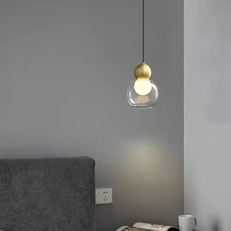 lampe suspendue en verre moderne pour décoration intérieure réglable