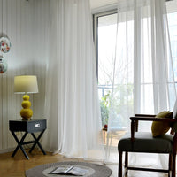 Voilage moderne transparent pour salon chambre fenêtre léger