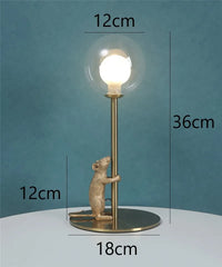 lampadaire moderne souris en résine lampe à LED décoration créative