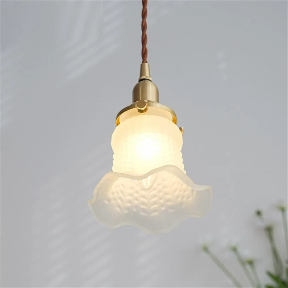 lustre nordique rétro en verre pour décoration intérieure - vue 5 sur 8