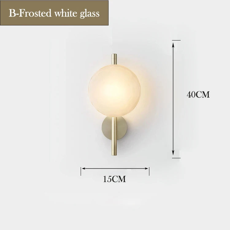 applique murale moderne en verre led minimaliste pour décoration intérieure