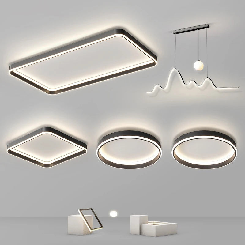 lustre led de luxe moderne simple et créatif pour la maison - vue 5 sur 12