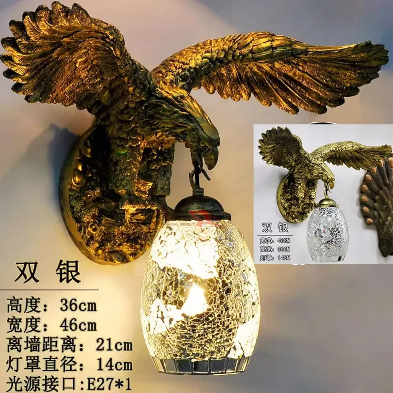 applique murale eagle décoration rétro bohème lumineuse artistique - vue 11 sur 18
