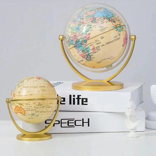 globe rétro 360 degrés carte du monde décoratif éducatif - vue 4 sur 7