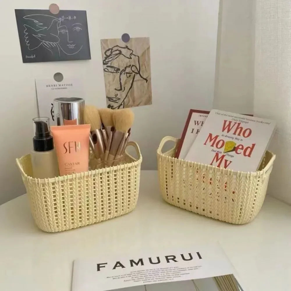 panier en rotin éco responsable pour rangement maison - vue 5 sur 6