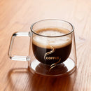 Mug verre double paroi 200 ml anse isolant