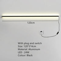 applique murale led moderne avec interrupteur à intensité variable