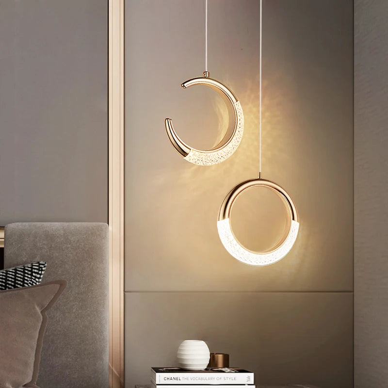 Lustre nordique ovale en cristal LED