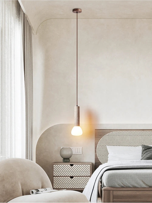 lustre créatif en pierre pour éclairage intérieur moderne - vue 3 sur 9
