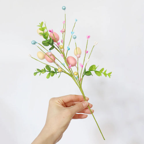 décoration œuf artificiel fleurs mousse pour pâques diy - vue 18 sur 17