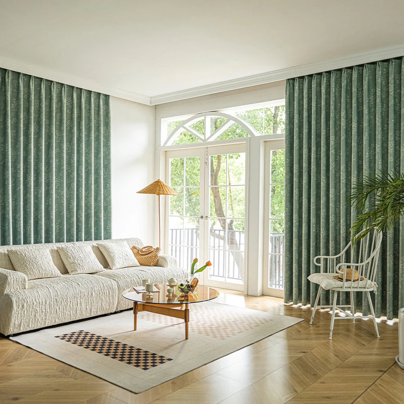 Rideau occultant floral moderne pour chambre ou salon