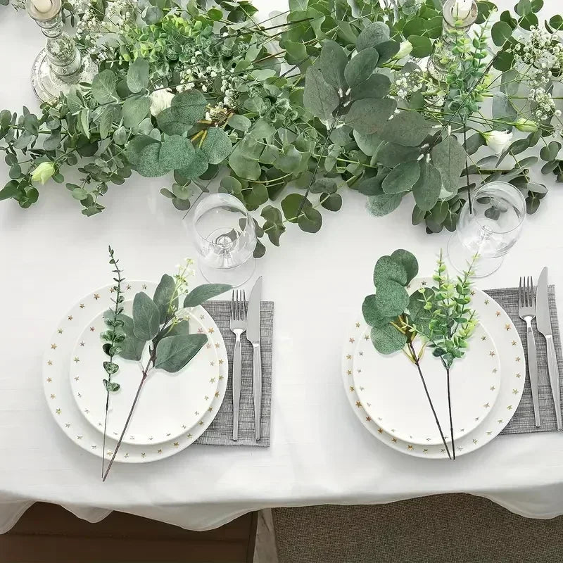 lot de 20 feuilles d eucalyptus artificielles pour décoration florale - vue 4 sur 10