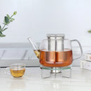 Théière verre borosilicate 1 5l infuseur inox amovible