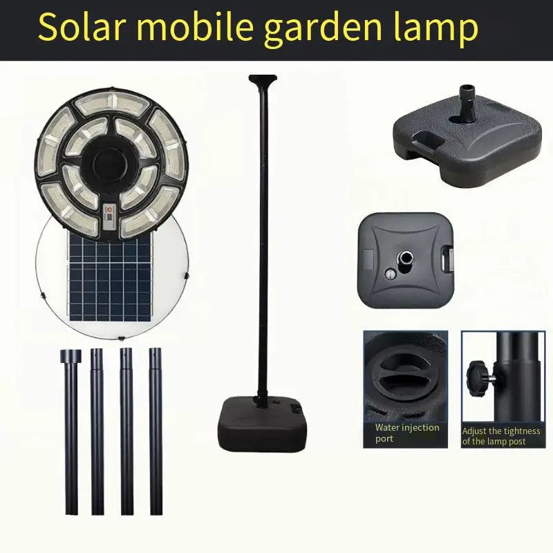 lampe solaire ronde pour jardin et éclairage extérieur - vue 15 sur 17