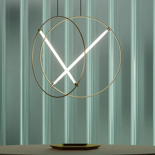 suspension LED design moderne simple luminaire décoratif rond - vue 6 sur 8