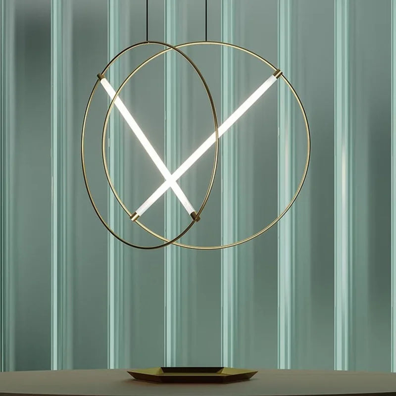 suspension LED design moderne simple luminaire décoratif rond - vue 5 sur 8