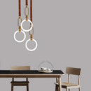 plafonnier à anneau simple design nordique lumineux suspendu intérieur