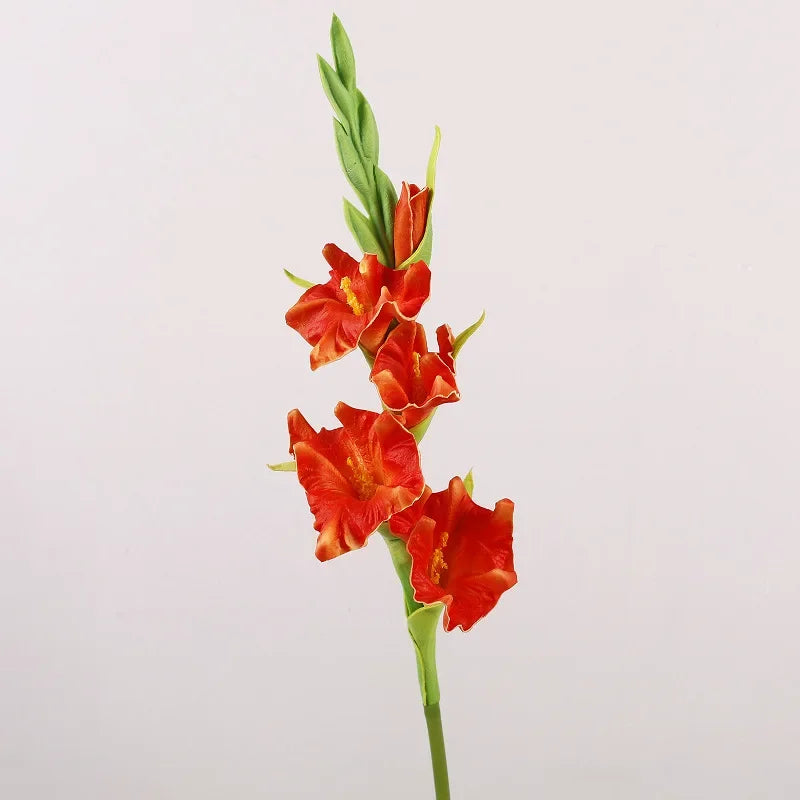 fleurs artificielles glaïeuls pour décoration de fête et bureau