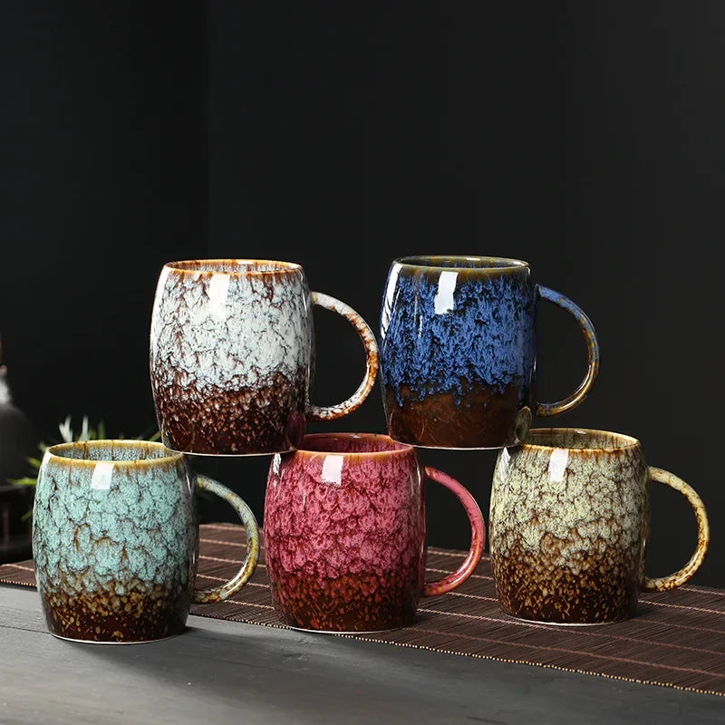 Mug grande capacité céramique style japonais retro couple - vue 4 sur 5