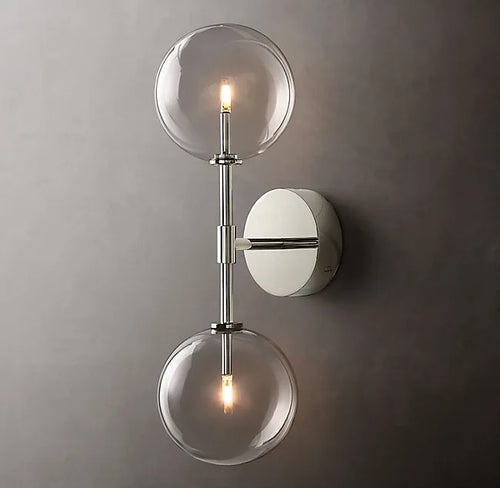 applique murale boule de verre post-moderne éclairage rétro nordique - vue 10 sur 12
